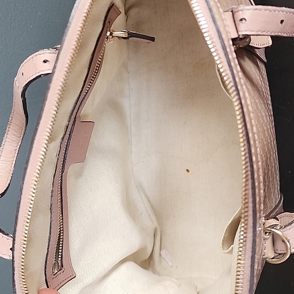 Gucci Pink Microguccissima Patent Leather Dome Satchel Small - Picture 12 of 16